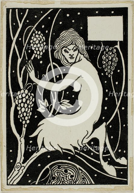 Decorative Study: Satyr, 1892/98. Creator: Aubrey Beardsley.