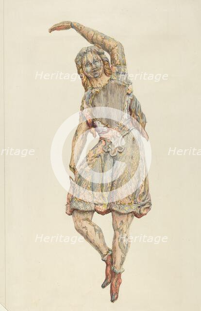 Circus wagon figure: dancing girl, probably 1938. Creator: Katharine Merrill.