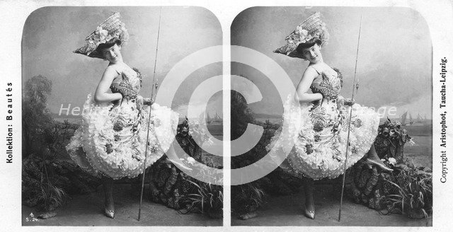 Portrait of a costumed woman, early 20th century.Artist: Aristophot