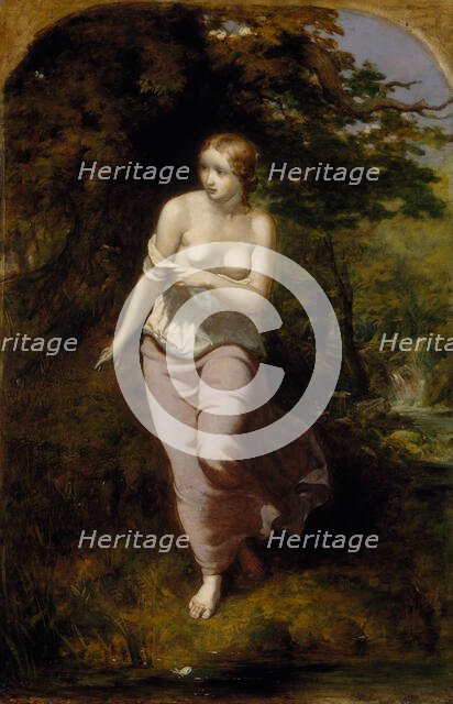 Musidora Bathing, 1849. Creator: Arthur Hughes.