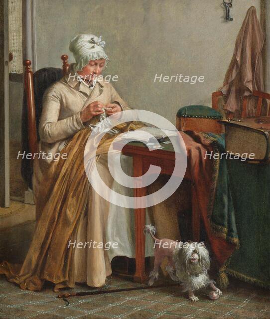 Interior with Woman Sewing, c.1800-c.1810. Creator: Wybrand Hendriks.