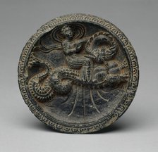 Palette with Sea Nymph (Nereid) Riding on a Sea Monster, 1st century B.C./early 1st century A.D.. Creator: Unknown.