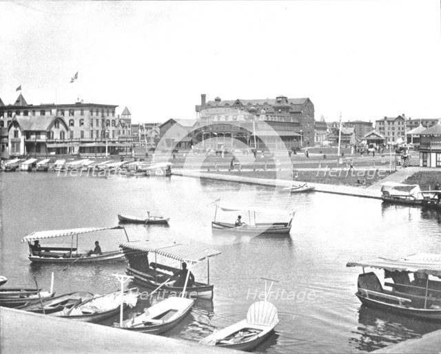Wesley Lake, Asbury Park, New Jersey, USA, c1900.  Creator: Unknown.