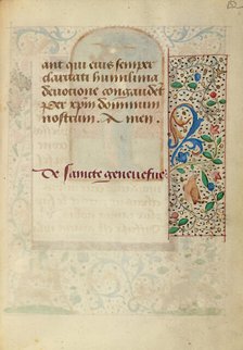 Decorated Text Page; Prayer Book of Charles the Bold, about 1480-1490. Creator: Unknown.