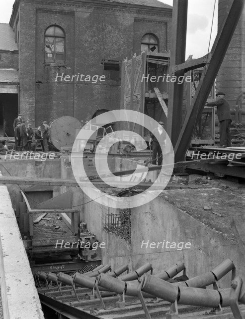 Newly installed conveyor sytem at Hickleton Main pit, Thurnscoe, South Yorkshire, 1961. Artist: Michael Walters