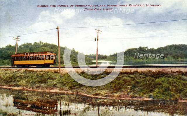 Minneapolis-Lake Minnetonka Electric Highway, Minneapolis, Minnesota, USA, 1908. Artist: Unknown