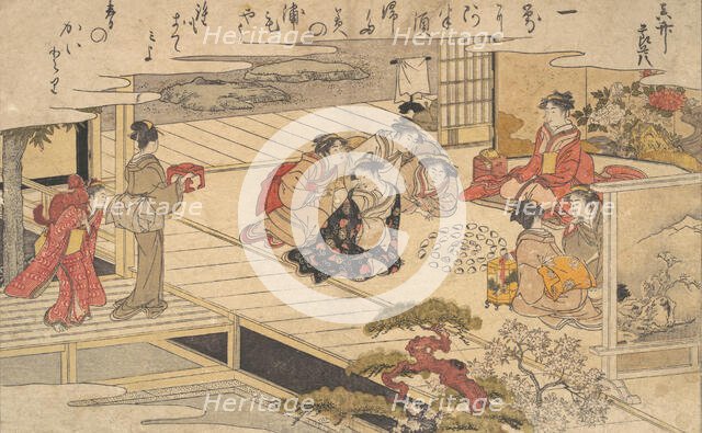 Women Playing a Game with Shells, 1790. Creator: Kitagawa Utamaro.