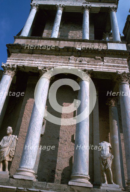 The Roman Theatre at Merida, 1st century BC. Artist: Unknown