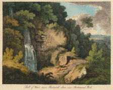 'Fall of Water down Hudswell Scar, near Richmond, York', 19th century? Creator: Unknown.