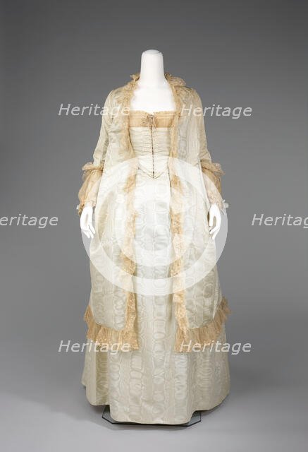 Tea gown, probably American, 1875-80. Creator: Unknown.