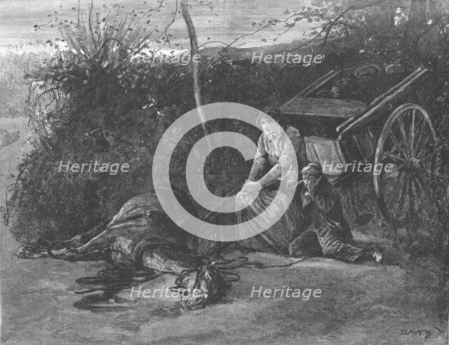 Scene from "Tess of the D'Urbervilles", by Thomas Hardy, 1891. Creator: Hubert von Herkomer.