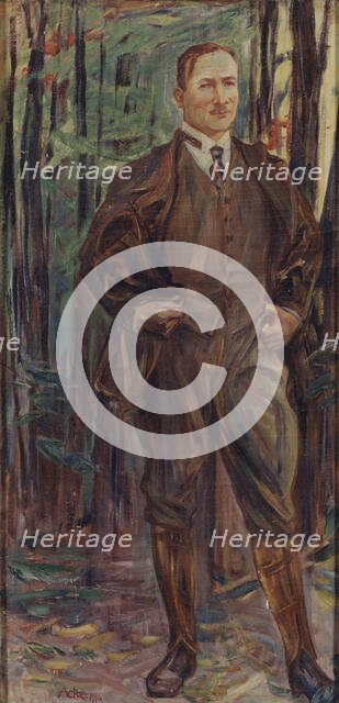 Erik Axel Karlfeldt, 1864-1931, 1916. Creator: Johan Axel Gustav Acke.