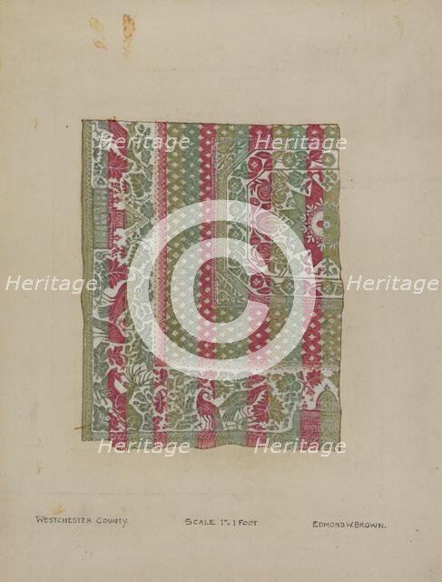 White House Bed Cover, c. 1936. Creator: Edmond W. Brown.