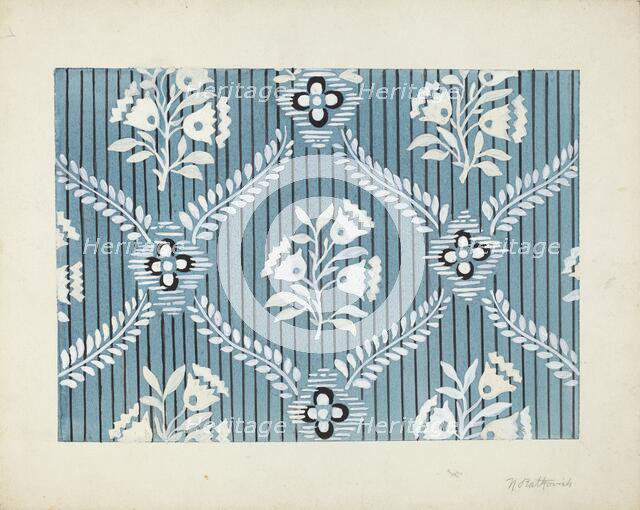 Wallpaper, 1935/1942. Creator: N. Rathovich.