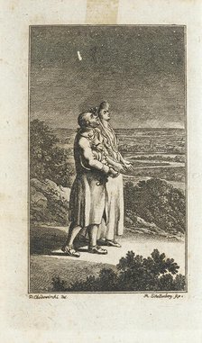 Illustration for Mathias Claudius' 'Asmus Omnia sua secum Portans', (Published 1783?). Creator: Johann Rudolf Schellenburg.