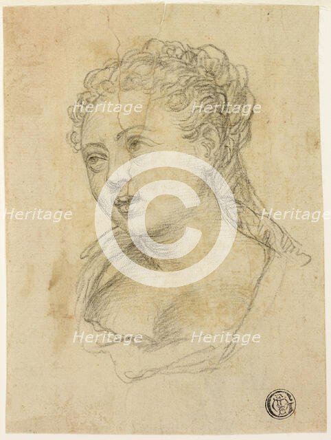 Woman's Head (recto), 1590/96. Creator: Unknown.