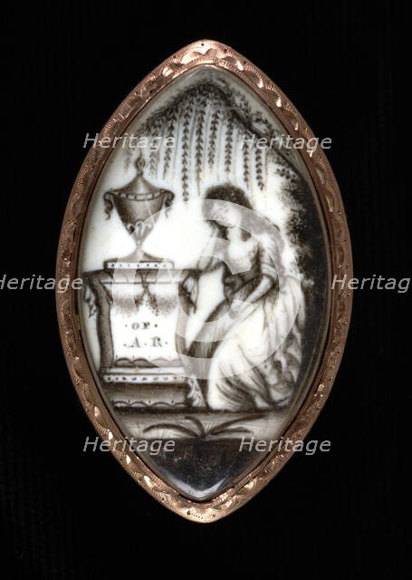 Mourning Locket for A. R., ca. 1780. Creator: Unknown.