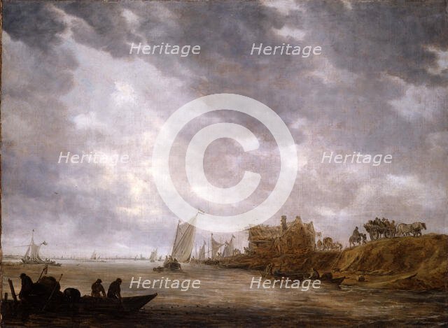 A River Scene, 1642. Creator: Jan van Goyen.