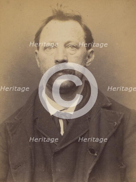 Pierlay. Louis, Victor. 53 ans, né à Paris XVIle. Sculpteur. Anarchiste. 8/3/94., 1894. Creator: Alphonse Bertillon.
