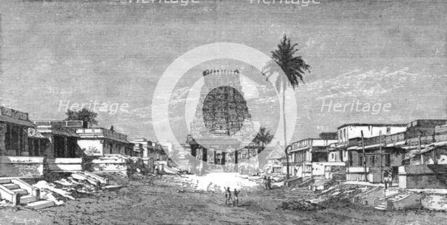 'Entrance to the Pagoda of Conjeveram; Notes on the Ancient Temples of India', 1875. Creator: Unknown.