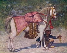 'A Famous Led Horse in the Retinue of the Rao of Cutch', 1903. Artist: Mortimer L Menpes.