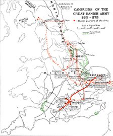 'Campaigns of the Great Danish Army 865-875.', (1935). Artist: Unknown.