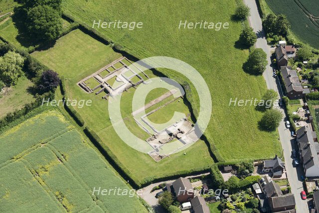 Excavated ruins of a bath house and a mansio, Letocetum Roman town, Wall, Staffordshire, 2017. Creator: Damian Grady.