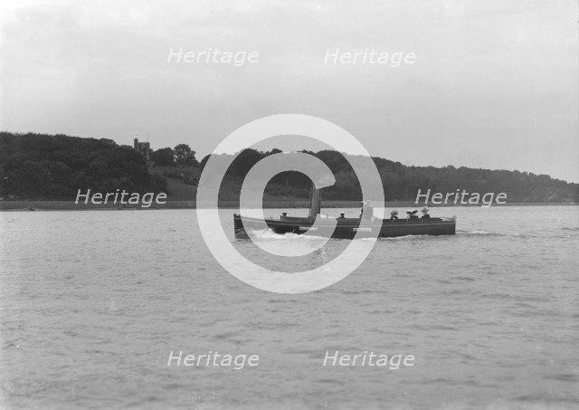 HMS Racer's steam launch, 1912. Creator: Kirk & Sons of Cowes.