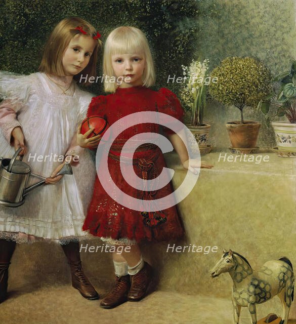 Hilda and Franzi von Matsch, the artist's children, 1901. Creator: Franz von Matsch.