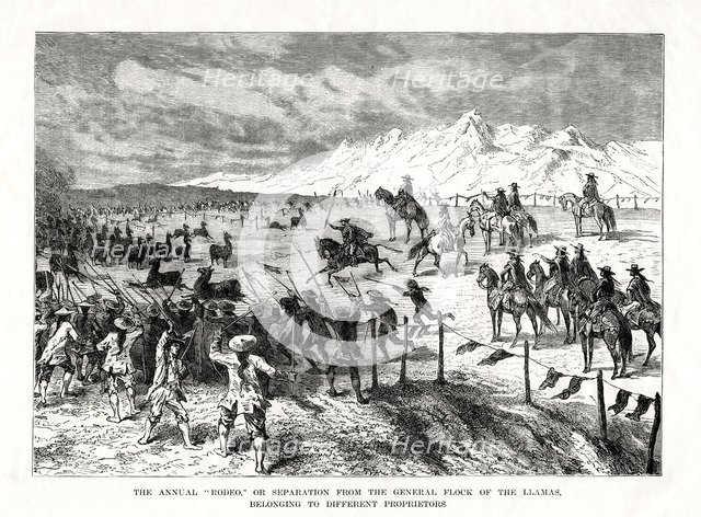 Rodeo, South America, 1877. Artist: Unknown