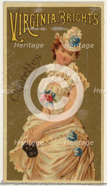 From the Girls and Children series (N64) promoting Virginia Brights Cigarettes for Allen &..., 1886. Creator: Allen & Ginter.