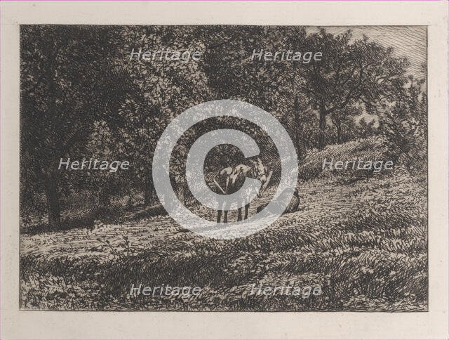 Orchard, 1865. Creator: Charles Emile Jacque.