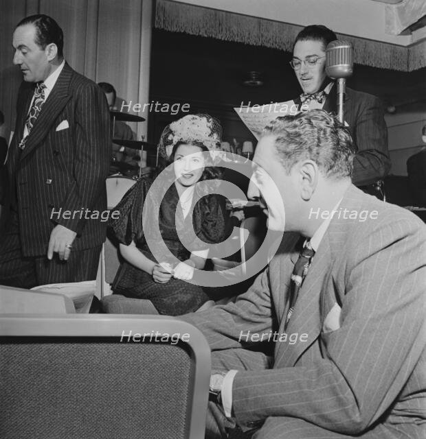 Portrait of Carmen Lombardo, Rose Marie Lombardo, Guy Lombardo...Waldorf-Astoria, N.Y., 1947. Creator: William Paul Gottlieb.