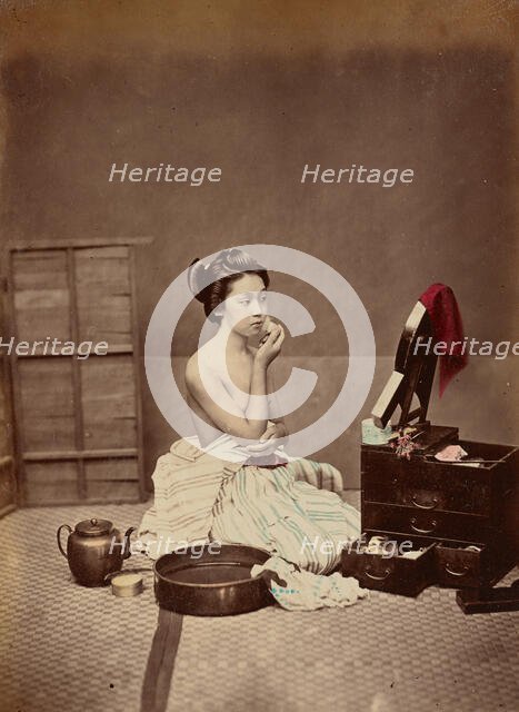 Japanese Toilet, 1870s-1890s. Creator: Kusakabe Kimbei.