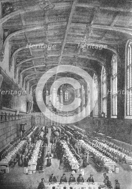 'Christ's Hospital, Great Hall - Boys at Dinner', 1891. Creator: William Luker.