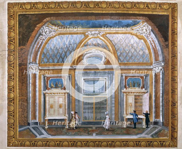 The Medals Room of the Museo Profano in Vatican, c. 1780.