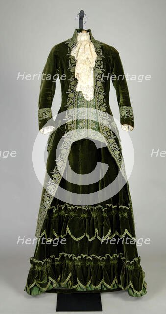 Promenade dress, French, ca. 1888. Creator: Emile Pingat.