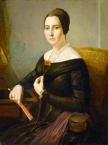Elizabeth Oakes Prince Smith (Mrs. Seba Smith), c. 1845. Creator: John Wesley Paradise.
