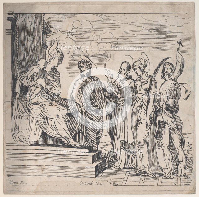 Virgin and Child with Four Saints, 18th century. Creator: Caylus, Anne-Claude-Philippe de.