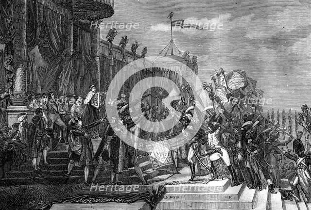 The distribution of the Eagle Standards, Paris, 5th December 1804 (1882-1884). Creator: Unknown.