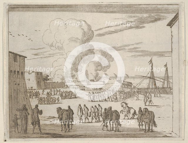 Francesco I d'Este Makes an Effort to Save his Crown by Allying Himself with the Barberini..., 1659. Creator: Bartolomeo Fenice.