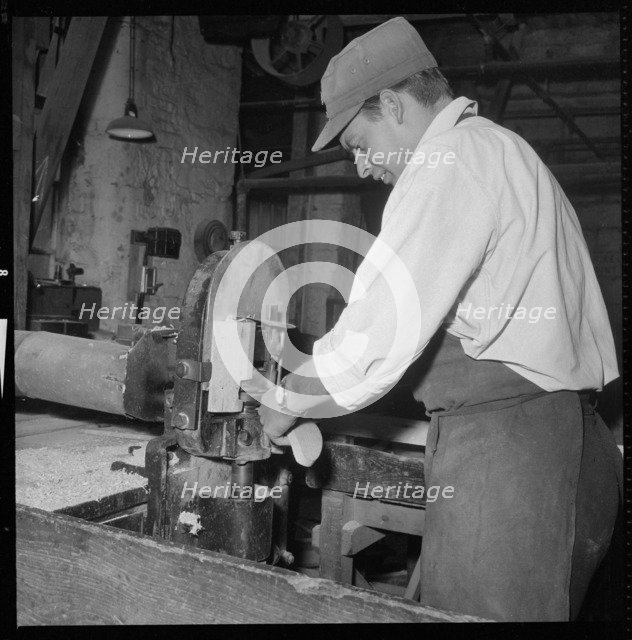 Maud's Clog Soles Works, Burnley Road, Mytholmroyd, Calderdale, West Yorkshire, 1966-1974. Creator: Eileen Deste.