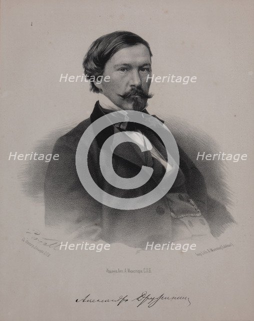 Portrait of the author Alexander Vasilyevich Druzhinin (1824-1864), 1860s.