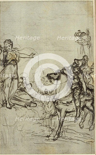 Study for Lucain's "La Pharsale", Canto I, c. 1766. Creator: Hubert Francois Gravelot.