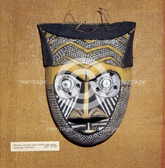 Wooden painted Sala Malu mask, Bangongo Tribe, Africa. Artist: Unknown.