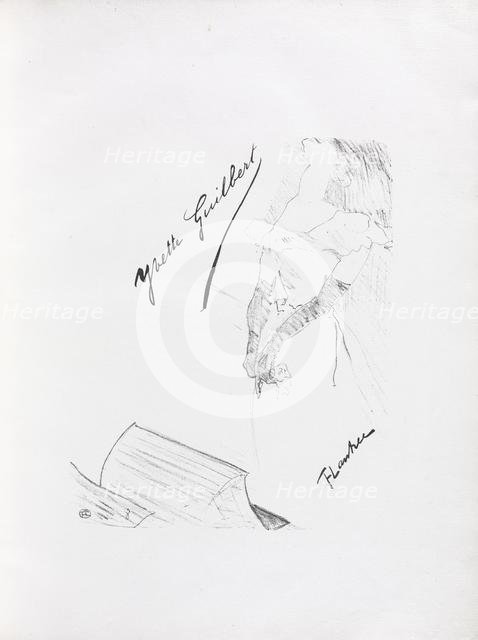 Yvette Guilbert-English Series: Frontispiece, 1898. Creator: Henri de Toulouse-Lautrec (French, 1864-1901).