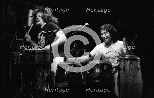 Manolo Badrena and Alex Acuna, Odeon Hammersmith, London, 1977. Creator: Brian O'Connor.