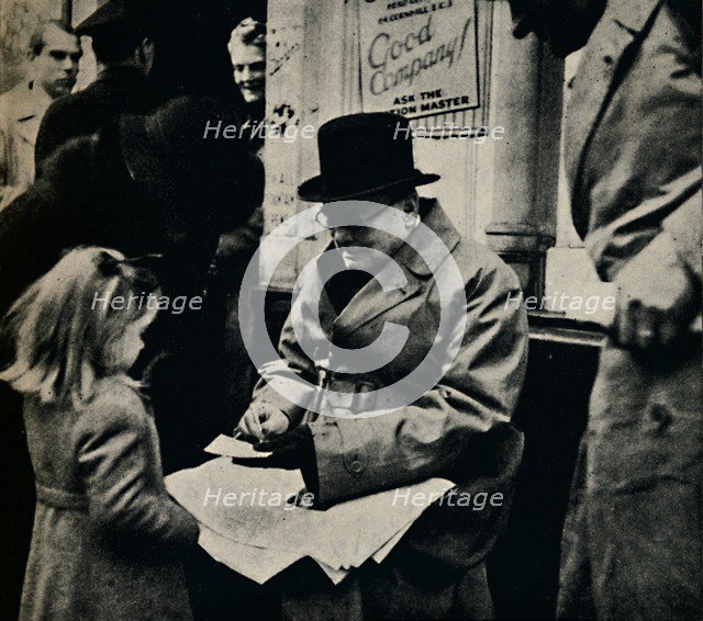 'Signing Autographs in the North Country', c1945. Creator: Unknown.