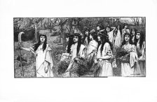 The Gathering of the Mistletoe. Creator: Rheam, Henry Meynell (1859-1920).