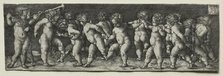 Fifteen Nude Children Dancing, 1535. Creator: Heinrich Aldegrever (German, 1502-1555/61).
